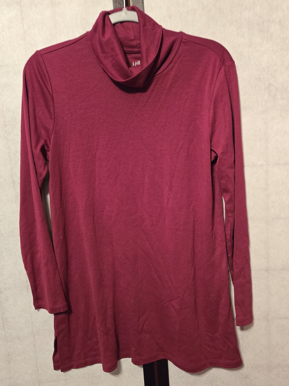 J. Jill Long Sleeve Funnel Neck Tunic - Berry